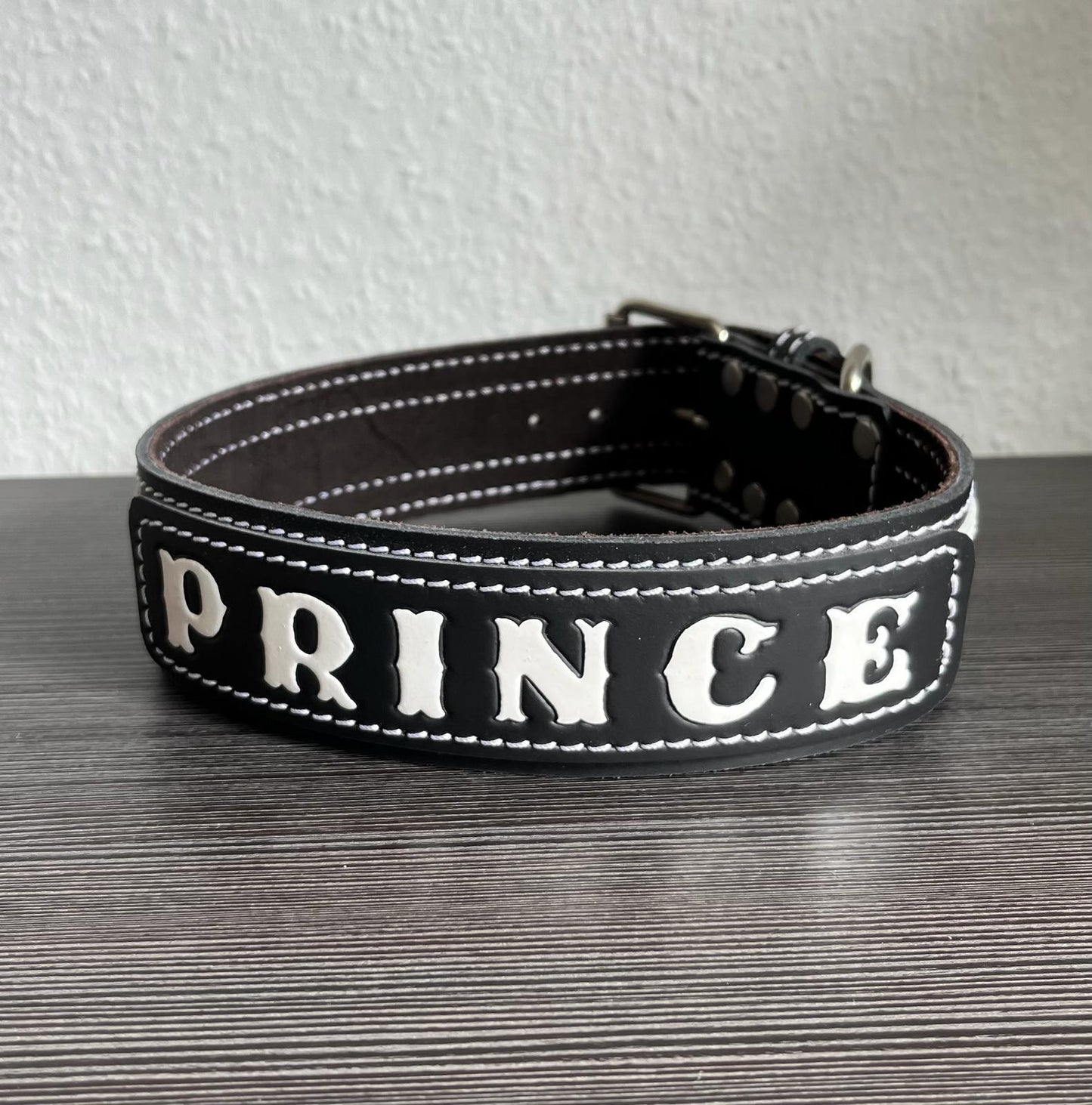 SONDERPOSTEN MESSEVORFÜHRER Lederhalsband - PRINCE