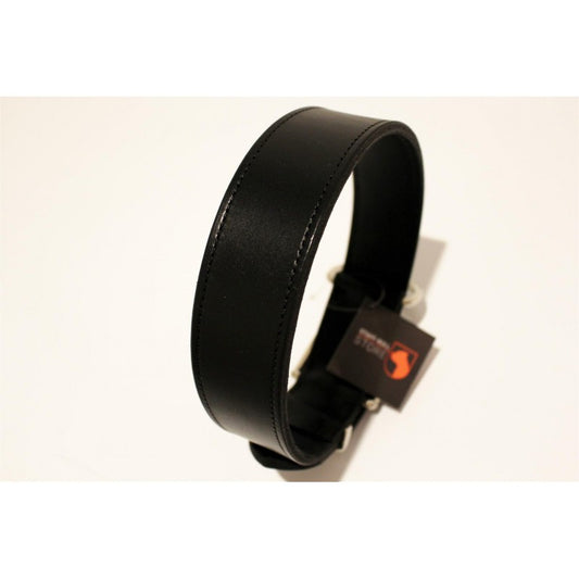 Lederhalsband Premium Black (4 cm breit)